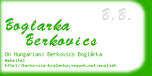 boglarka berkovics business card